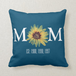 Angepasste Mama der Sonnenblumen Kissen