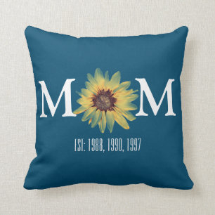 Angepasste Mama der Sonnenblumen Kissen
