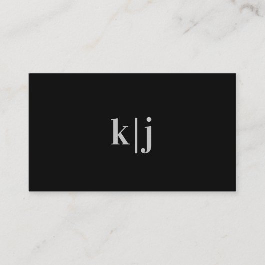 Angepasste minimale moderne Monogramm QR Visitenkarte (Vorderseite)