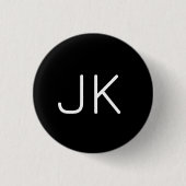 Angepasste minimalistische Initialnamen Button (Vorderseite)