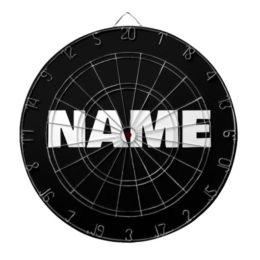 Angepasste minimalistische Initialnamen Dartscheibe (vorne)