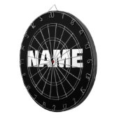 Angepasste minimalistische Initialnamen Dartscheibe (Vorderseite rechts)