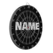 Angepasste minimalistische Initialnamen Dartscheibe (Vorderseite Links)