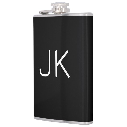 Angepasste minimalistische Initialnamen Flachmann (Links)