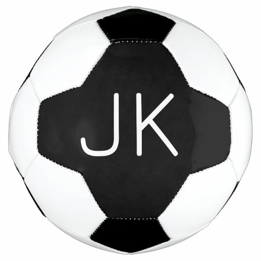Angepasste minimalistische Initialnamen Fußball (Vorderseite)