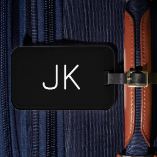 Angepasste minimalistische Initialnamen Gepäckanhänger