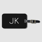 Angepasste minimalistische Initialnamen Gepäckanhänger (Vorderseite (Horizontal))