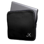 Angepasste minimalistische Initialnamen Laptopschutzhülle (Vorderseite Links)