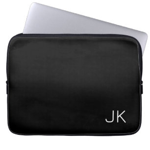 Angepasste minimalistische Initialnamen Laptopschutzhülle