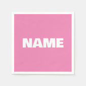 Angepasste minimalistische Initialnamen Serviette (Vorderseite)