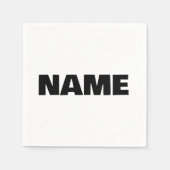 Angepasste minimalistische Initialnamen Serviette (Vorderseite)