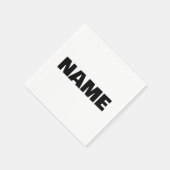 Angepasste minimalistische Initialnamen Serviette (Ecke)
