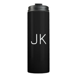 Angepasste minimalistische Initialnamen Thermosbecher