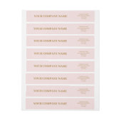 Angepasste Minimalistische Trendrosa Geschäftsadre (Bogen)