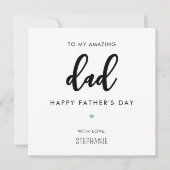 Angepasste Minimalistische und moderne Vater Vater Karte (Vorderseite)