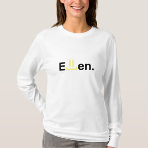 Angepasste mit Kapuze lange Hülse der Damen: Elle T-Shirt