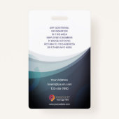 Angepasste Mitarbeiter - Foto, Anschrift, Logo, Na Ausweis (Rückseite)