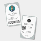 Angepasste Mitarbeiter-ID Ausweis (Vorder- & Rückseite)