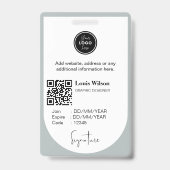 Angepasste Mitarbeiter-ID Ausweis (Rückseite)