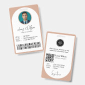 Angepasste Mitarbeiter-ID Ausweis (Vorder- & Rückseite)
