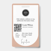 Angepasste Mitarbeiter-ID Ausweis (Rückseite)