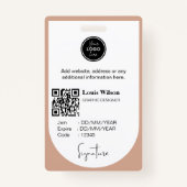 Angepasste Mitarbeiter-ID Ausweis (Rückseite)