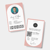Angepasste Mitarbeiter-ID Ausweis (Vorder- & Rückseite)