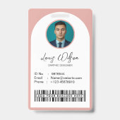Angepasste Mitarbeiter-ID Ausweis (Vorderseite)