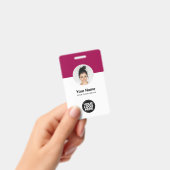 Angepasste Mitarbeiter Modernes ID Card Cherry Red Ausweis (Handheld)
