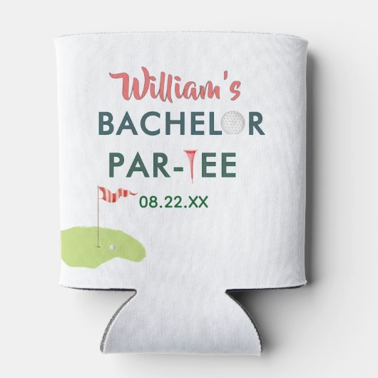 Angepasste moderne Bachelor Par-T Golfer Name Datu Dosenkühler (Rückseite)