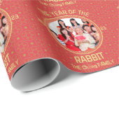 Angepasste moderne Chinesische Neujahrsfamilie - F Geschenkpapier (Rolleneckpunkt)