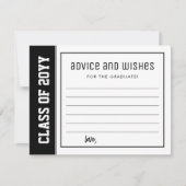 Angepasste moderne, fette Abschluss-Beratung & Wün Mitteilungskarte (Vorderseite)