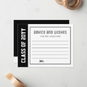 Angepasste moderne, fette Abschluss-Beratung & Wün Mitteilungskarte (Vorderseite/Rückseite Beispiel)