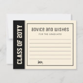 Angepasste moderne, fette Abschluss-Beratung & Wün Mitteilungskarte (Vorderseite)