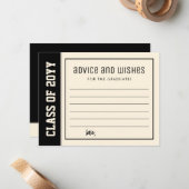 Angepasste moderne, fette Abschluss-Beratung & Wün Mitteilungskarte (Vorderseite/Rückseite Beispiel)