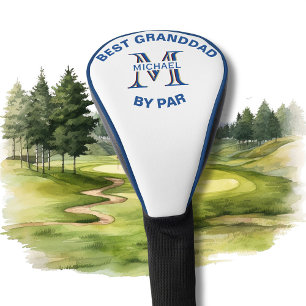 Angepasste Monogramm Name Best Granddad by Par Golf Headcover
