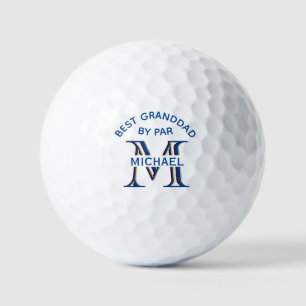 Angepasste Monogramm Name Best Granddad by Par Golfball