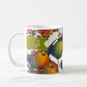 Angepasste Monogramme Jüdisches Neujahrsgeschenk Kaffeetasse (Links)