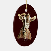 Angepasste Niedliche Wasserfarbenziegenfarm Keramikornament (Rechts)
