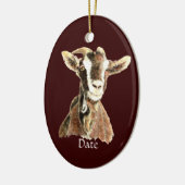 Angepasste Niedliche Wasserfarbenziegenfarm Keramikornament (Links)