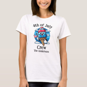 Angepasste passende Familie 4. Juli-Crew T-Shirt