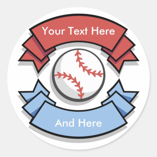 Angepasste Personalisierte Baseball-Sticker Runder Aufkleber (Vorderseite)