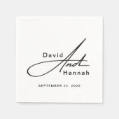 Angepasste Personalisierte Hochzeit mit Neapel Serviette (Vorderseite)