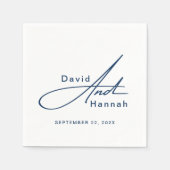 Angepasste Personalisierte Hochzeit mit Neapel Serviette (Vorderseite)