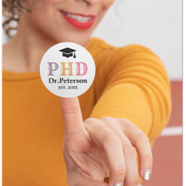 Angepasste PHD oder Ärzte Runder Aufkleber