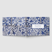 Angepasste Portugiesische Tiles Azulejo-Hochzeit Gästebuch (Voll)