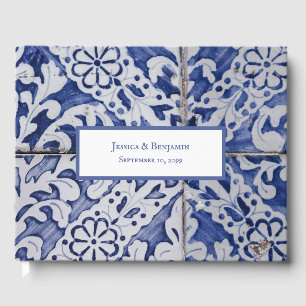 Angepasste Portugiesische Tiles Azulejo-Hochzeit Gästebuch
