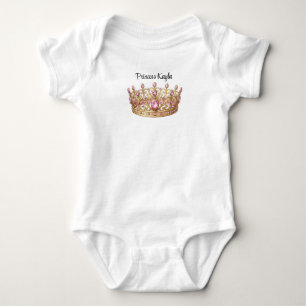 Angepasste Prinzessin Tiara Baby Strampler