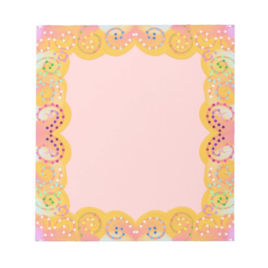 Angepasste Punkte und Wirbel Notizblock (Vorderseite)