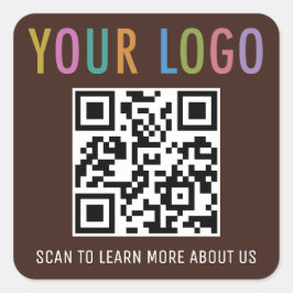 Angepasste QR-Code-Aufkleber mit Logoschokolade br Quadratischer Aufkleber